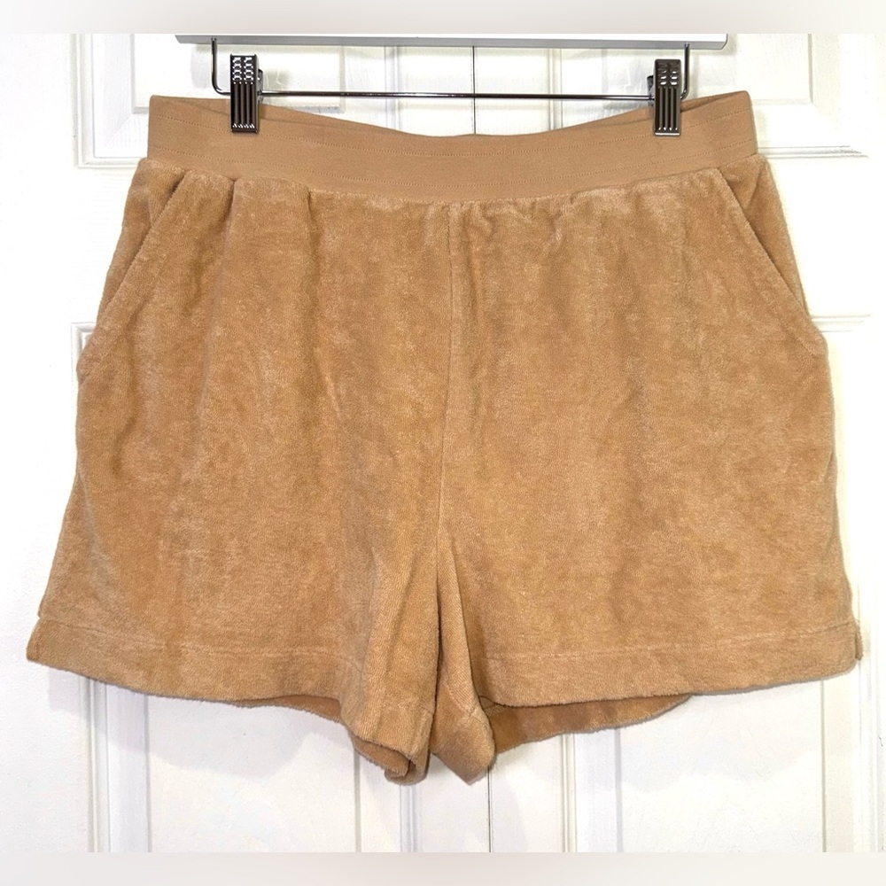 & Other Stories Cotton Terry Lounge Shorts – Sand Beige – Size M
